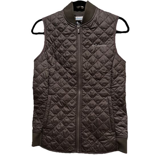 Womens COLUMBIA Brown Omni Heat Dualistic Insulated Vest Sz XS - Picture 1 of 14